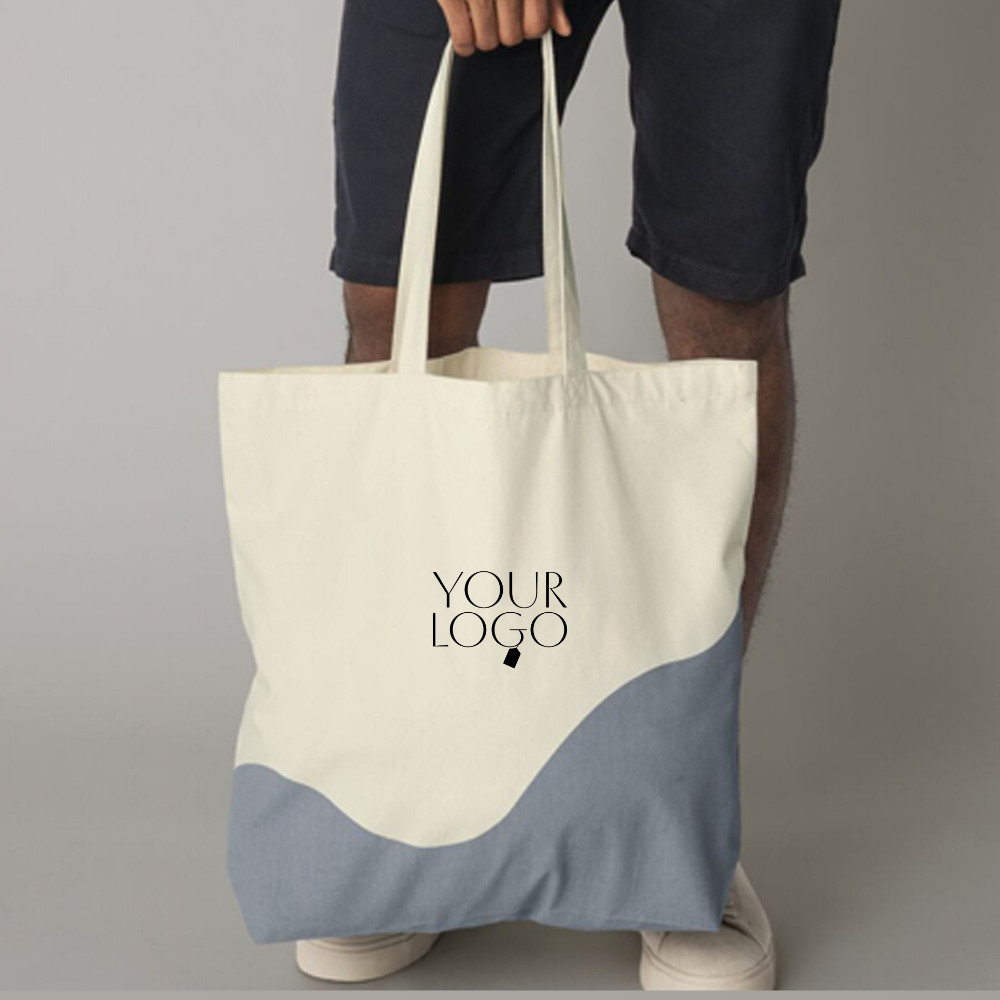 WM Organic Cotton Wave Print Maxi Tote Bag