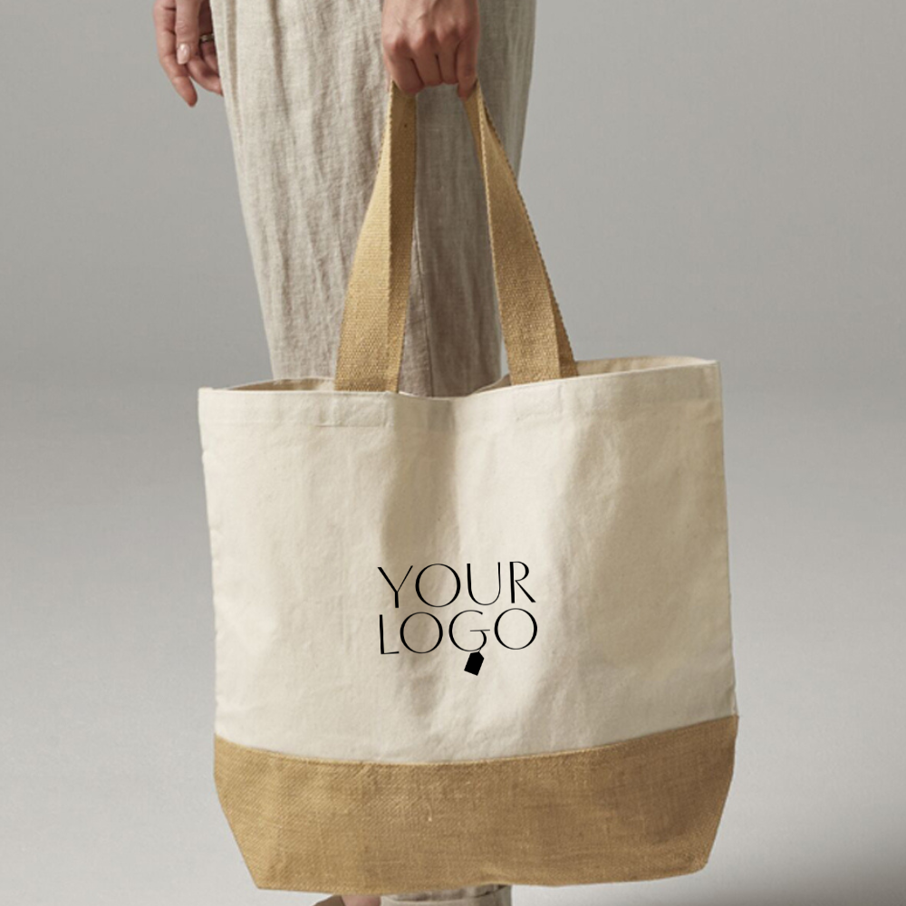 WM Jute Base Canvas Tote Bag