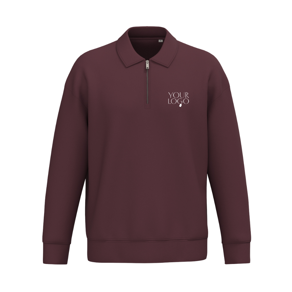 Native Spirit 1/4 Zip Sweatshirt with Polo Collar