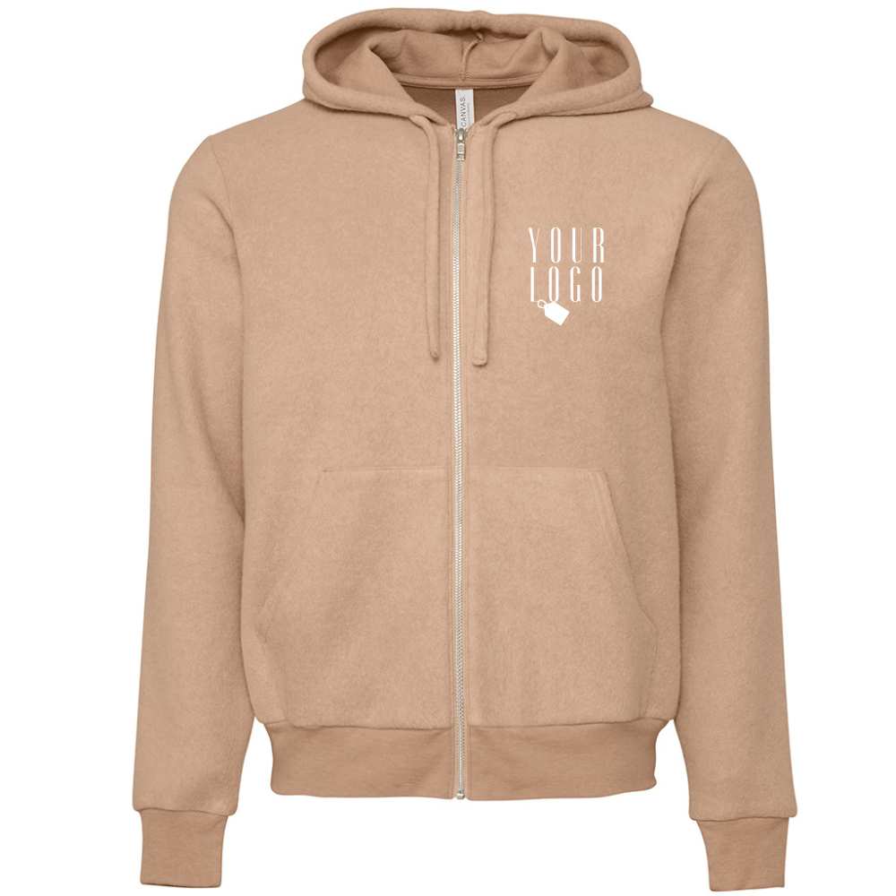 BC Unisex Sueded Fleece Zip Hoodie - BE131
