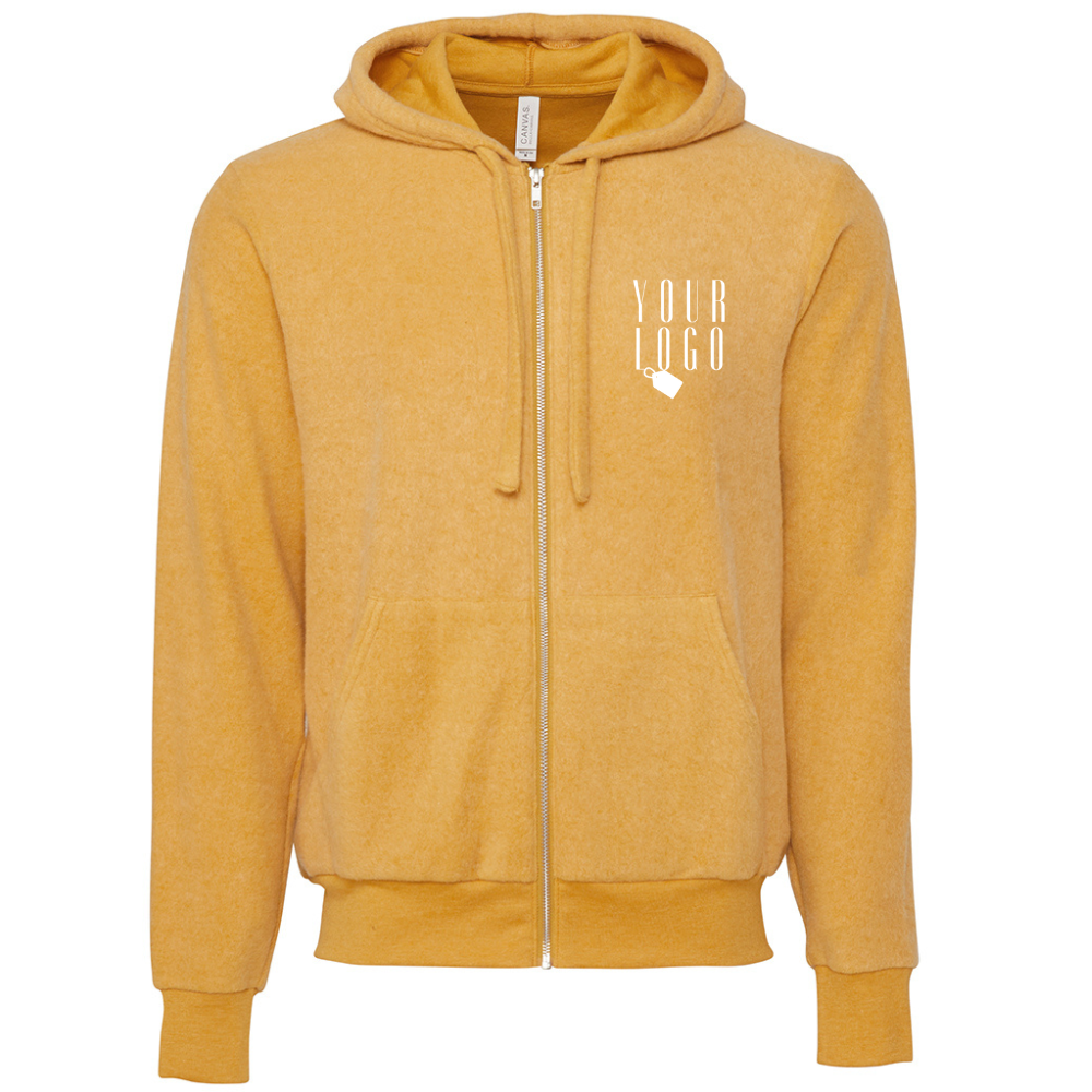 BC Unisex Sueded Fleece Zip Hoodie - BE131