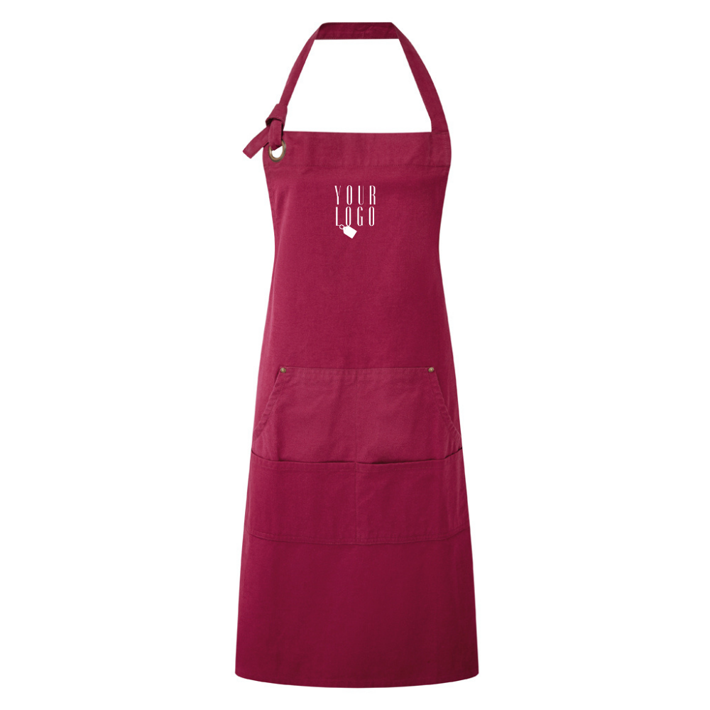 Customised uniform apron with personalised design and branding