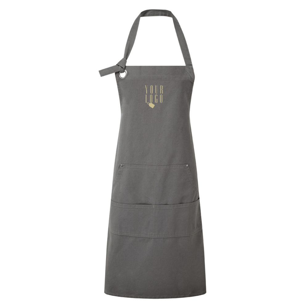Customised uniform apron with personalised design and branding