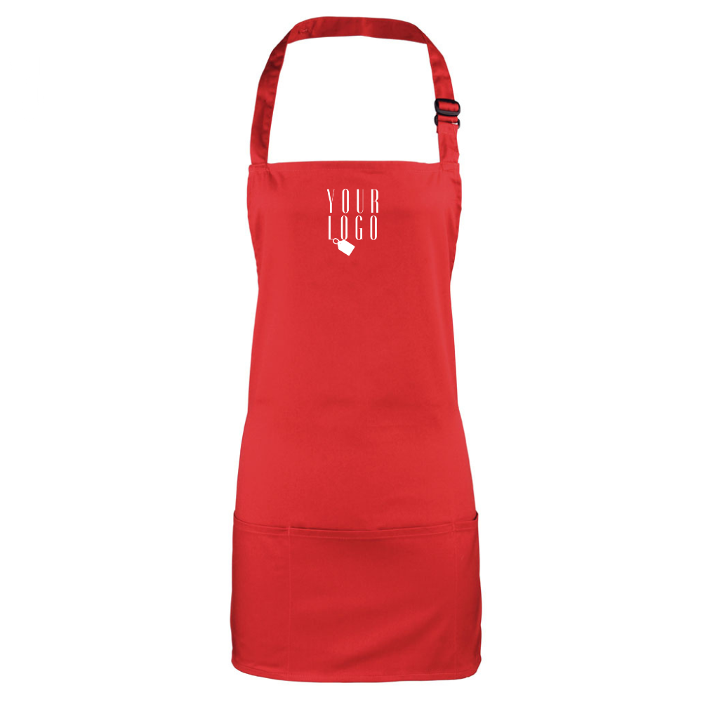 Customised uniform apron with personalised design and branding