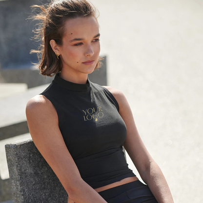 SF Ladies High Neck Crop Vest