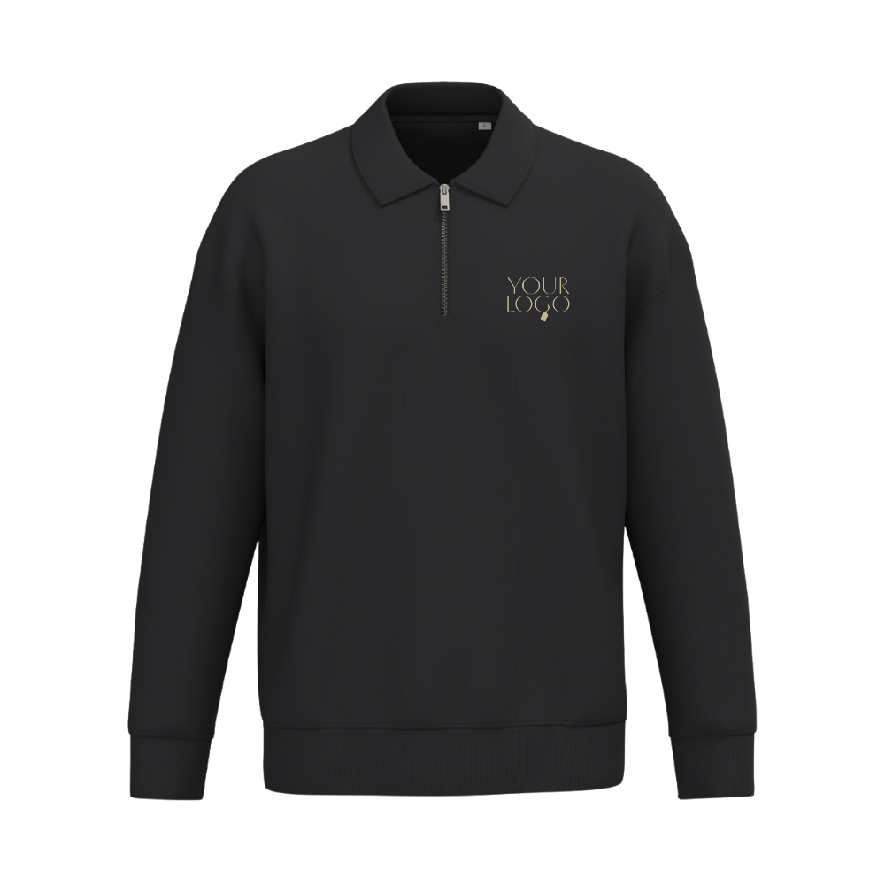 Native Spirit 1/4 Zip Sweatshirt with Polo Collar