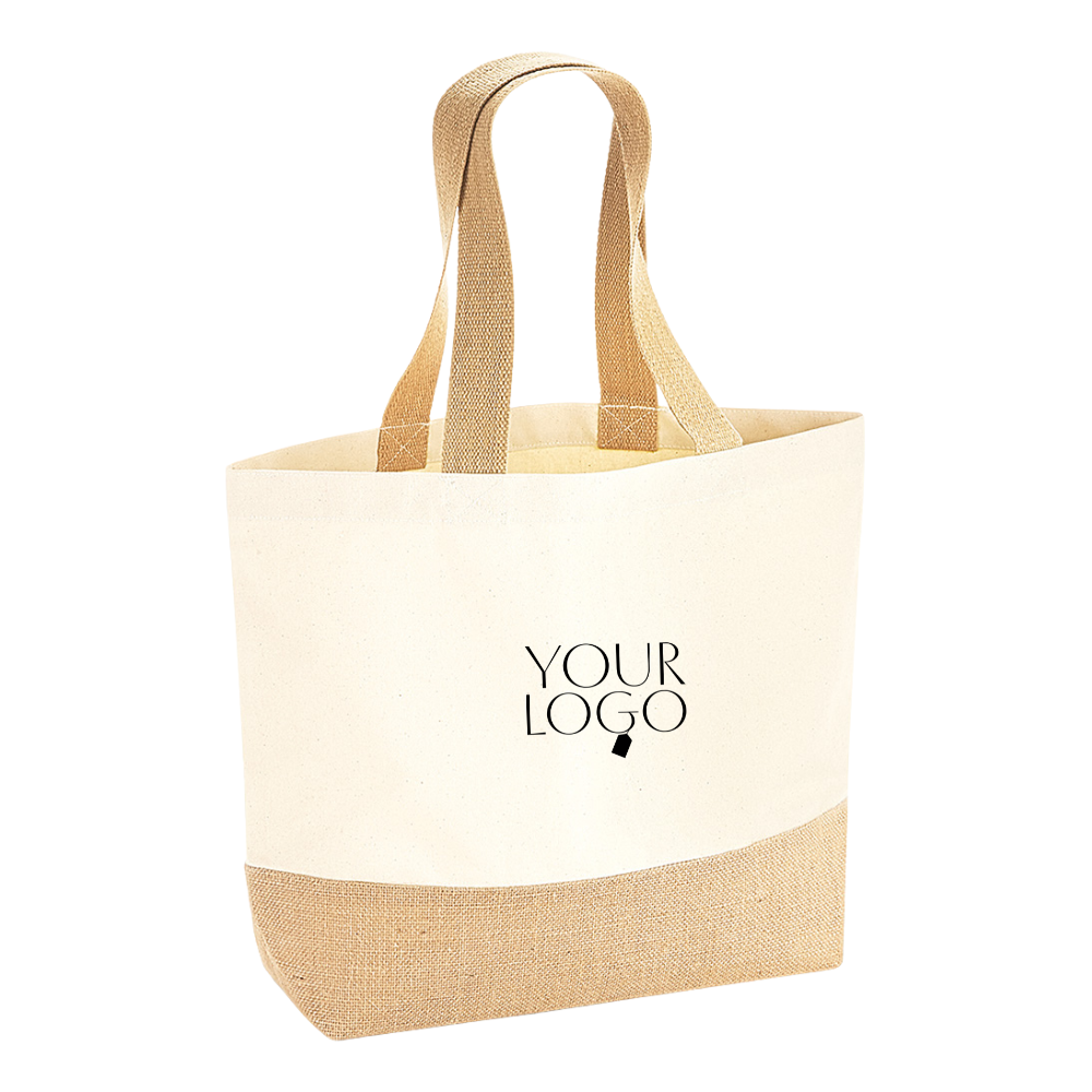 WM Jute Base Canvas Tote Bag