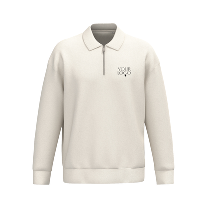 Native Spirit 1/4 Zip Sweatshirt with Polo Collar
