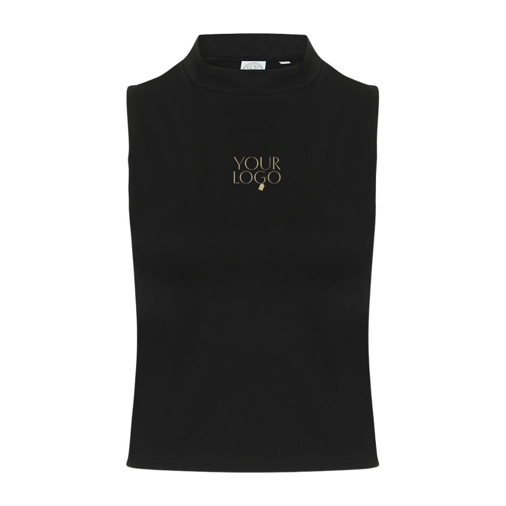 SF Ladies High Neck Crop Vest