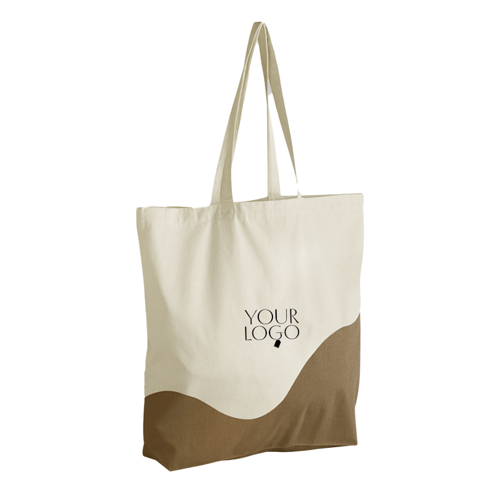 WM Organic Cotton Wave Print Maxi Tote Bag