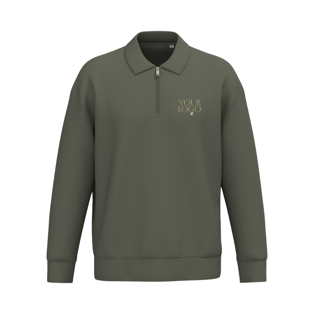 Native Spirit 1/4 Zip Sweatshirt with Polo Collar