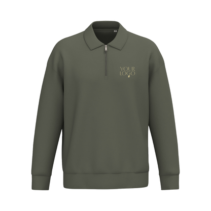 Native Spirit 1/4 Zip Sweatshirt with Polo Collar