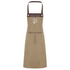 Customised workwear beige apron with personalised logo design and branding