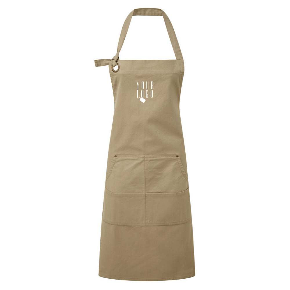 Customised uniform apron with personalised design and branding