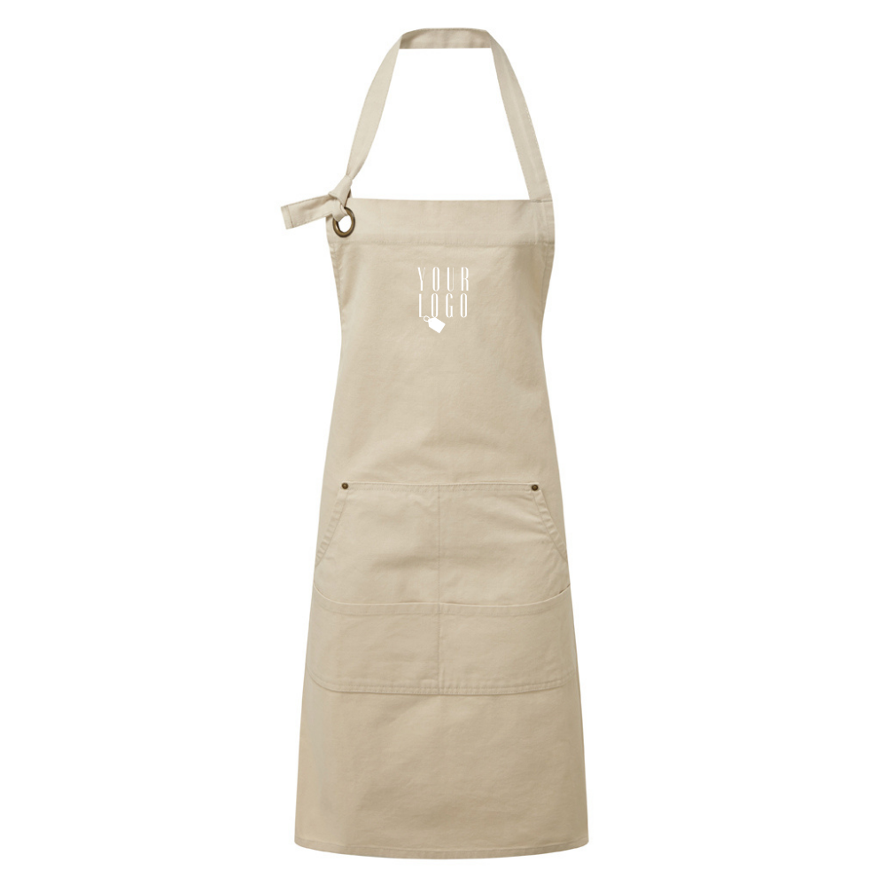 Customised uniform apron with personalised design and branding