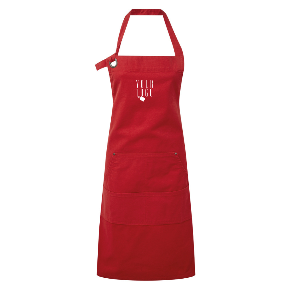 Customised uniform apron with personalised design and branding