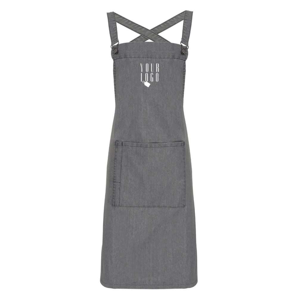 Customised workwear apron with personalised logo design and branding