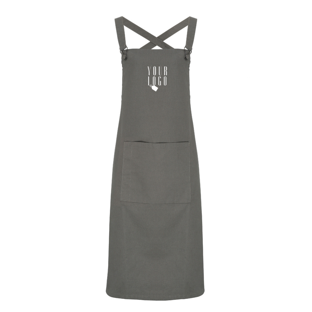 Customised workwear apron with personalised logo design and branding