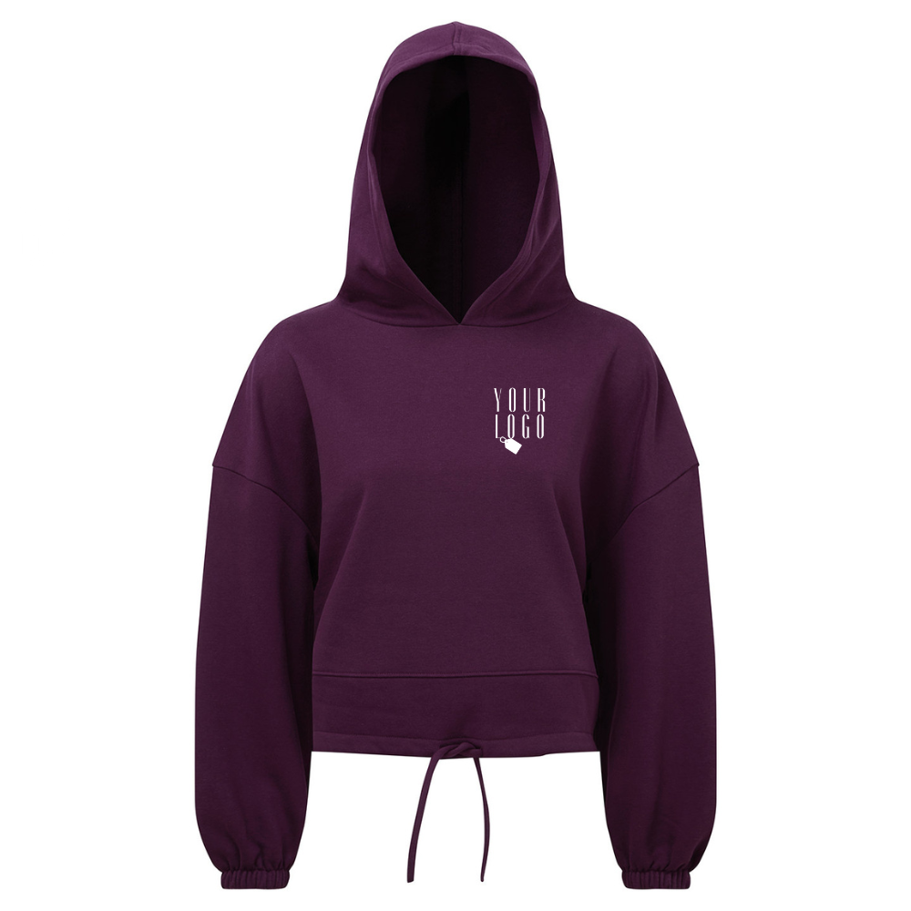 Drawstring cropped hoodie sale