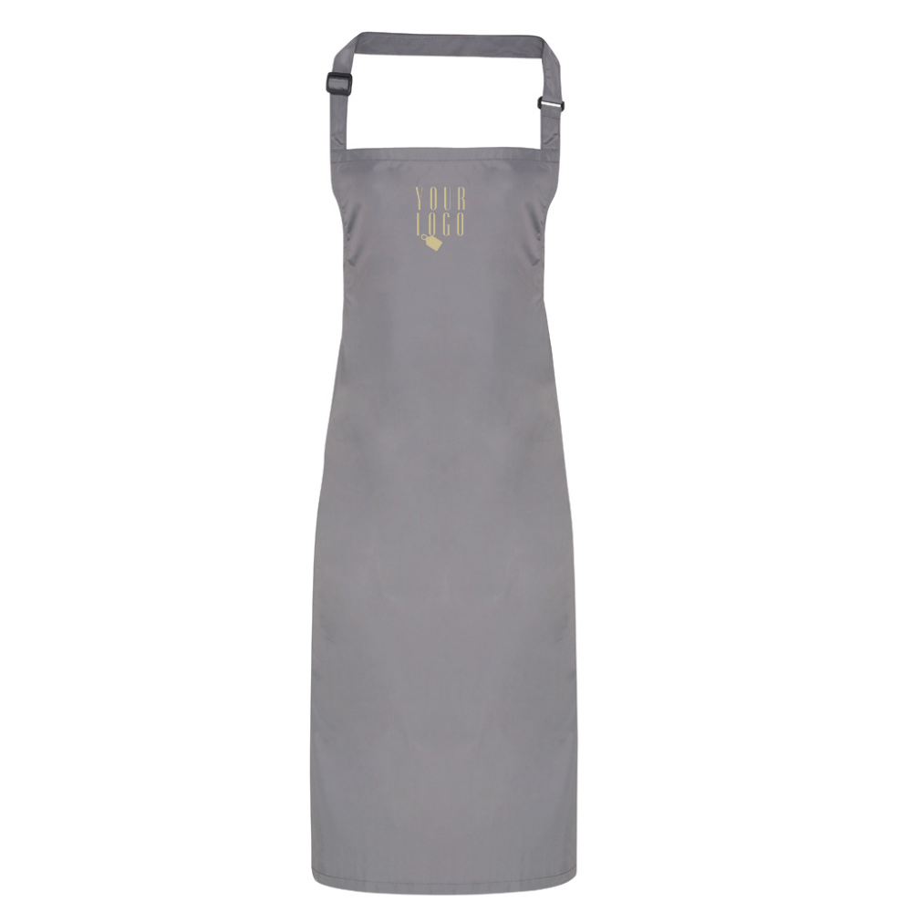 Customised bleach resistant apron with personalised design and branding