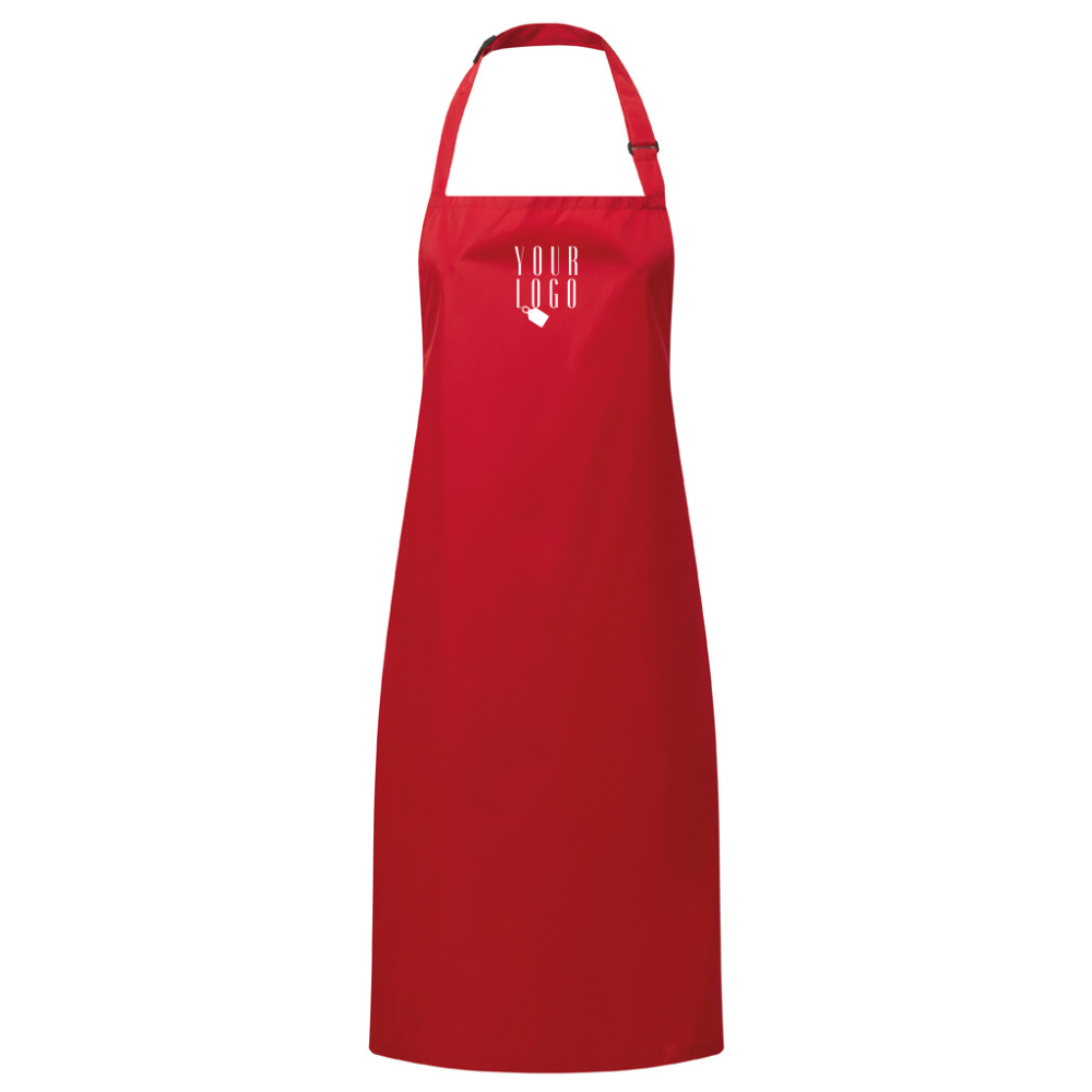 Customised bleach resistant apron with personalised design and branding