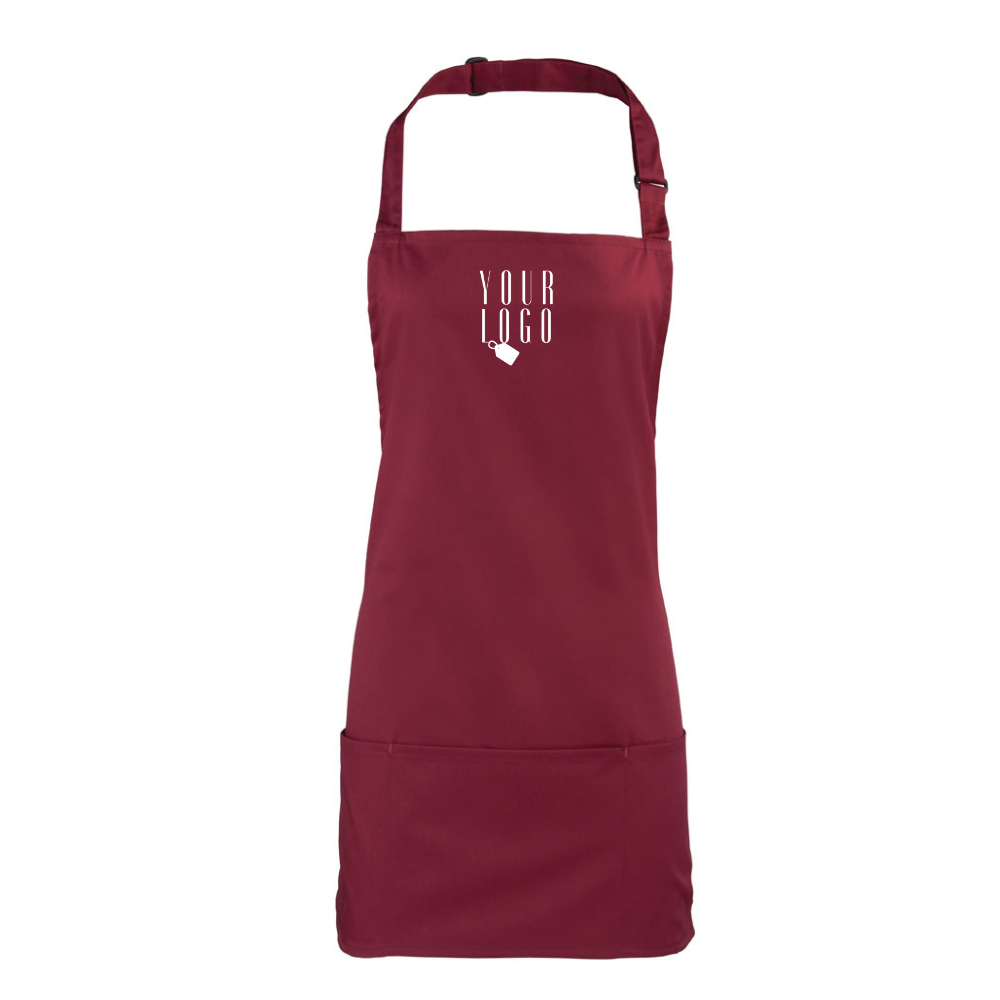 Customised uniform apron with personalised design and branding